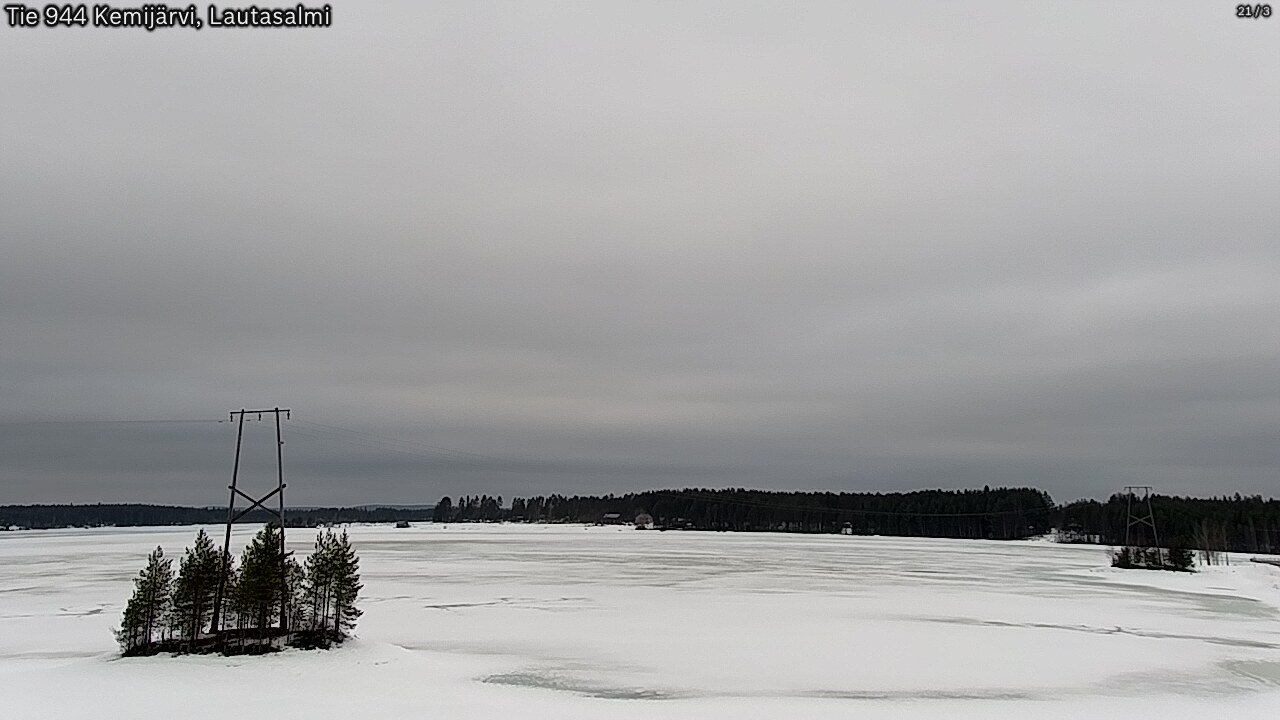 Weather Camera Image Väg 944 Kemijärvi, Lautasalmi, Kemijärvi, Lappi