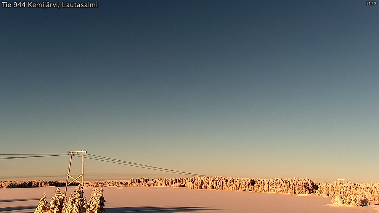 Weather Camera Image Road 944 Kemijärvi, Lautasalmi, Kemijärvi, Lappi