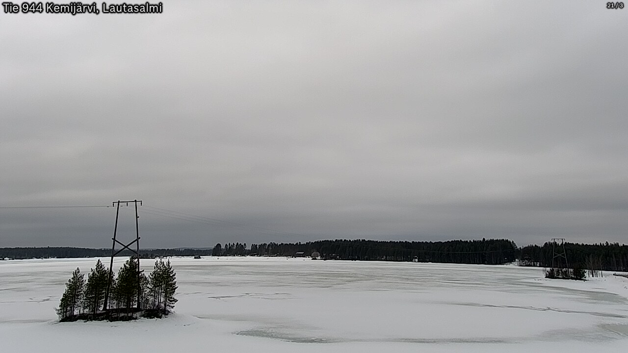 Weather Camera Image Väg 944 Kemijärvi, Lautasalmi, Kemijärvi, Lappi