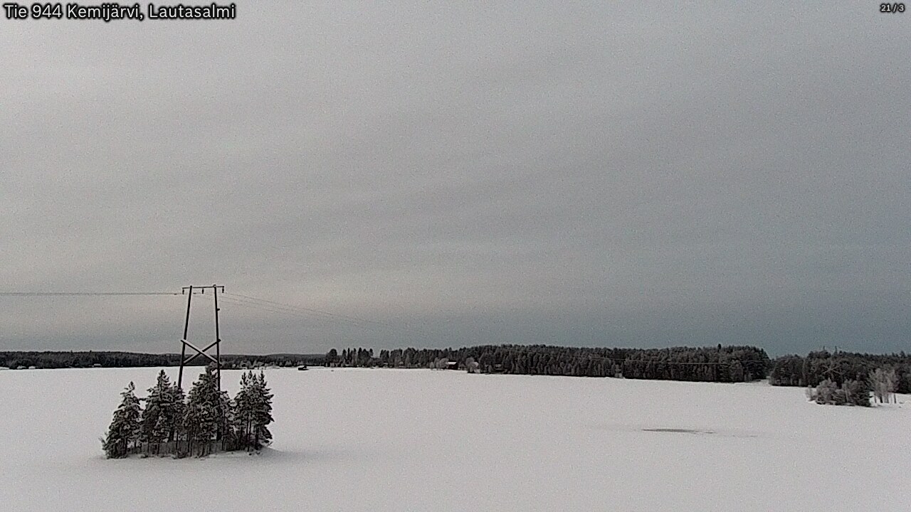 Weather Camera Image Road 944 Kemijärvi, Lautasalmi, Kemijärvi, Lappi