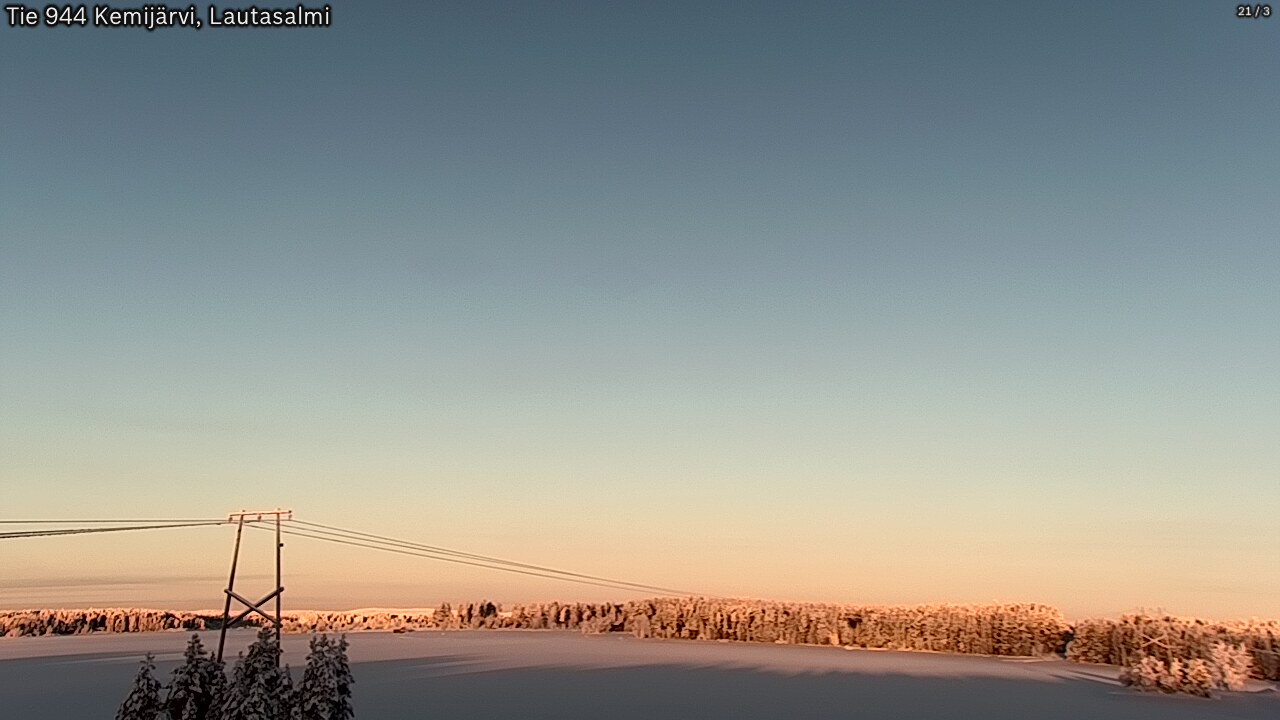 Weather Camera Image Road 944 Kemijärvi, Lautasalmi, Kemijärvi, Lappi
