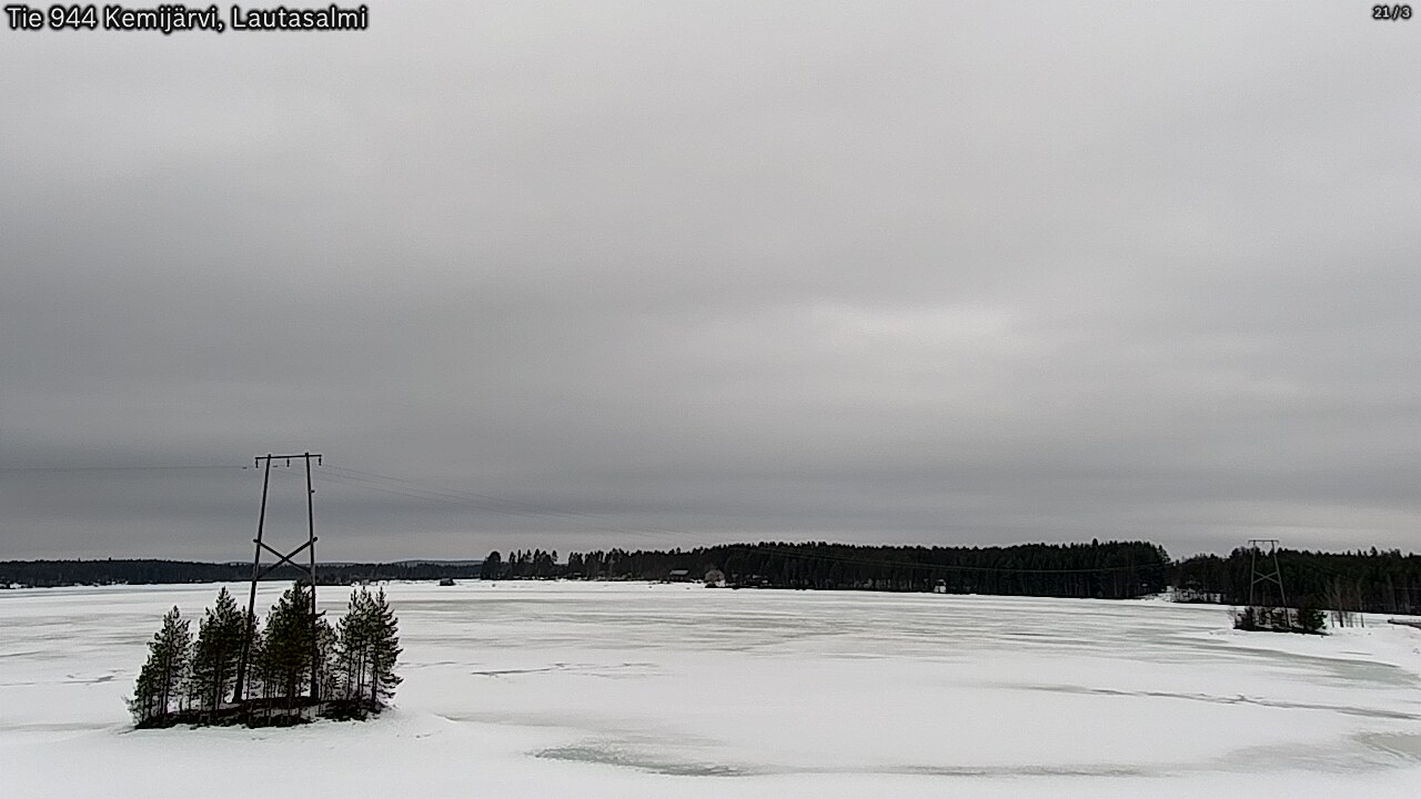 Weather Camera Image Väg 944 Kemijärvi, Lautasalmi, Kemijärvi, Lappi