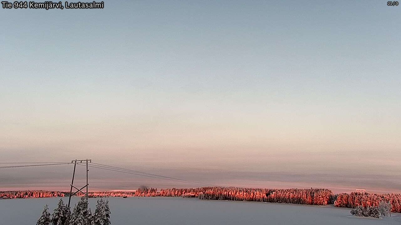 Weather Camera Image Road 944 Kemijärvi, Lautasalmi, Kemijärvi, Lappi