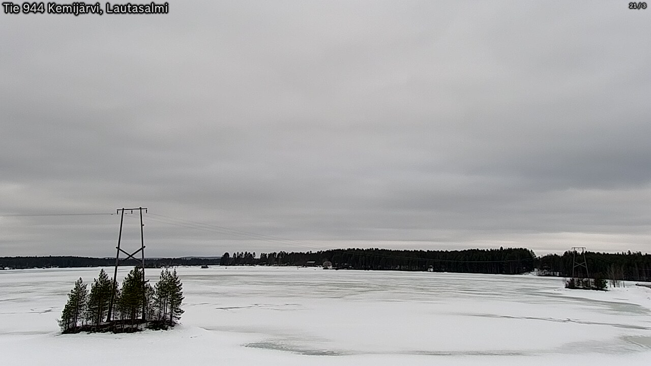 Weather Camera Image Väg 944 Kemijärvi, Lautasalmi, Kemijärvi, Lappi