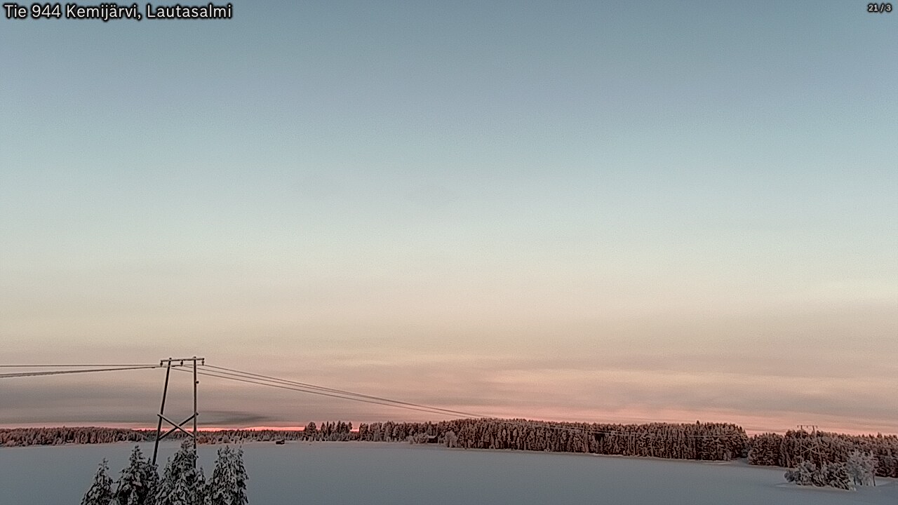 Weather Camera Image Road 944 Kemijärvi, Lautasalmi, Kemijärvi, Lappi