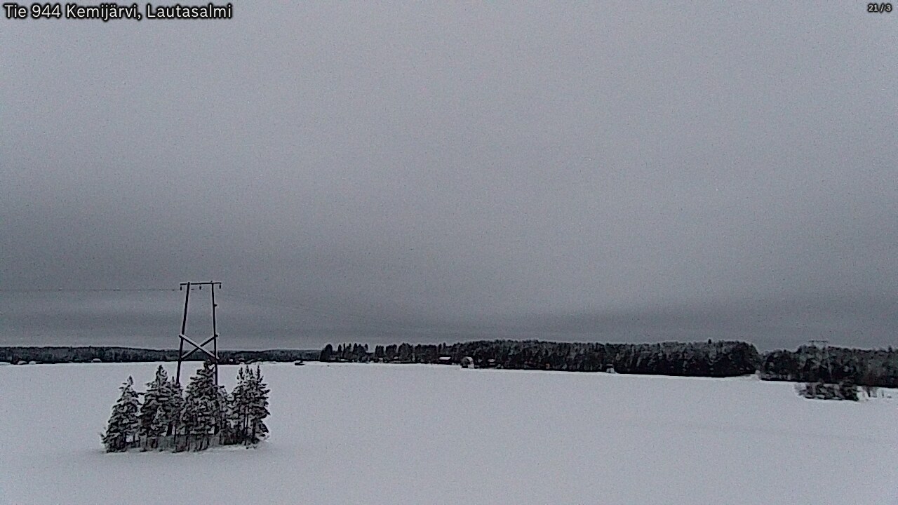 Weather Camera Image Väg 944 Kemijärvi, Lautasalmi, Kemijärvi, Lappi