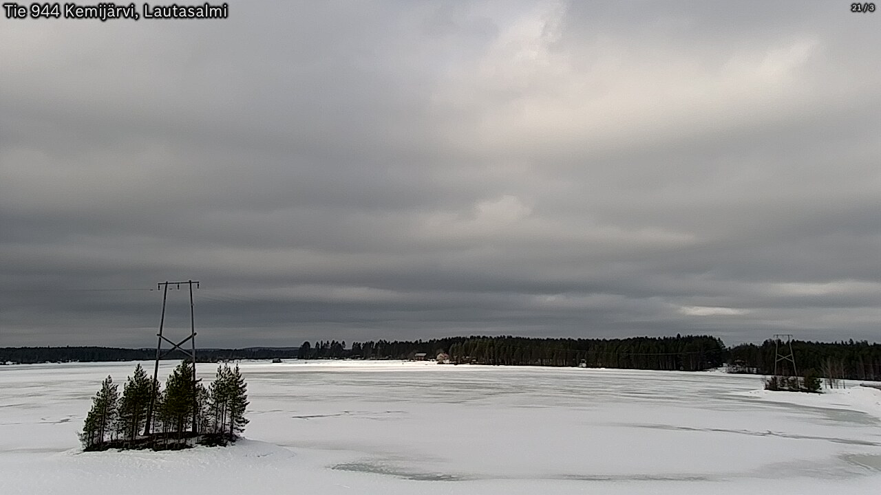 Weather Camera Image Väg 944 Kemijärvi, Lautasalmi, Kemijärvi, Lappi