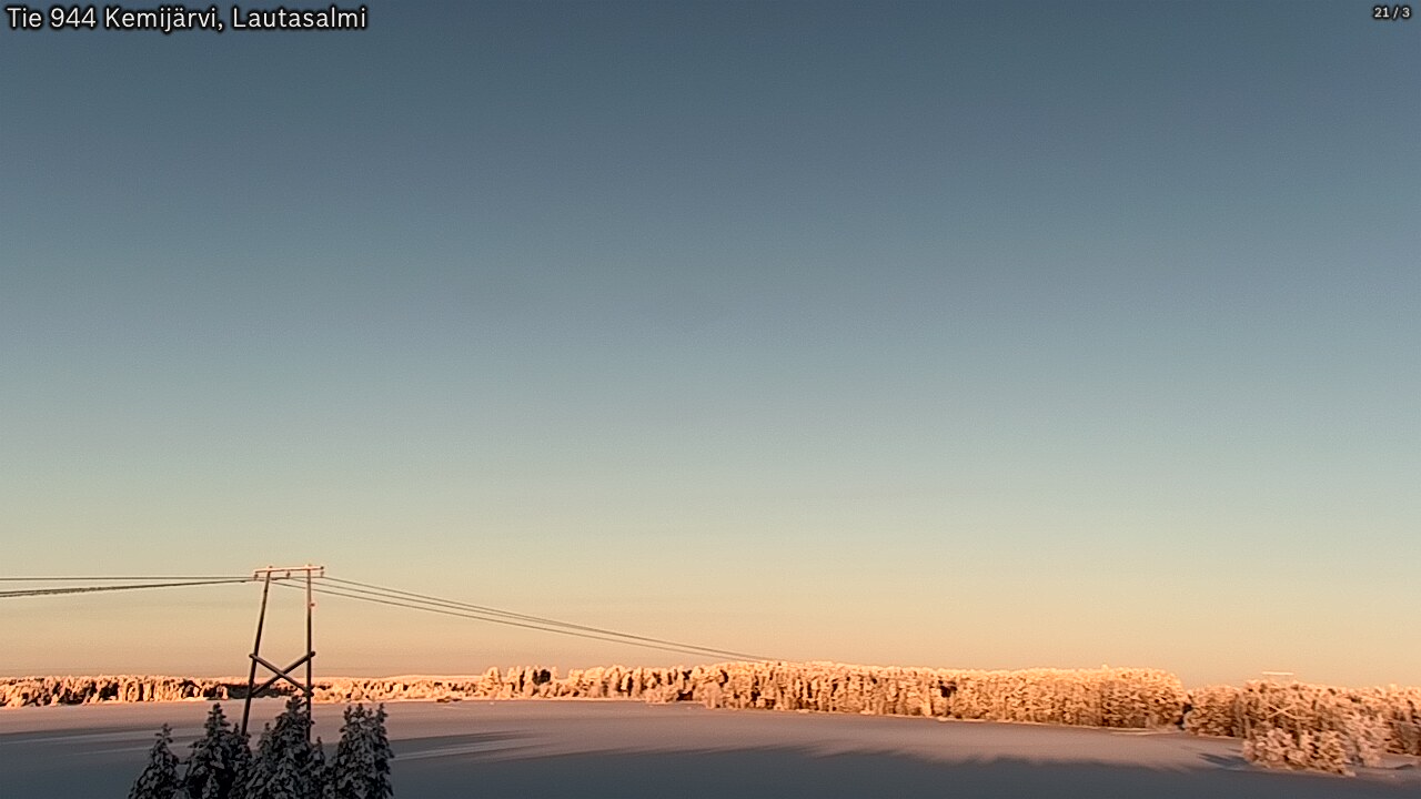 Weather Camera Image Road 944 Kemijärvi, Lautasalmi, Kemijärvi, Lappi