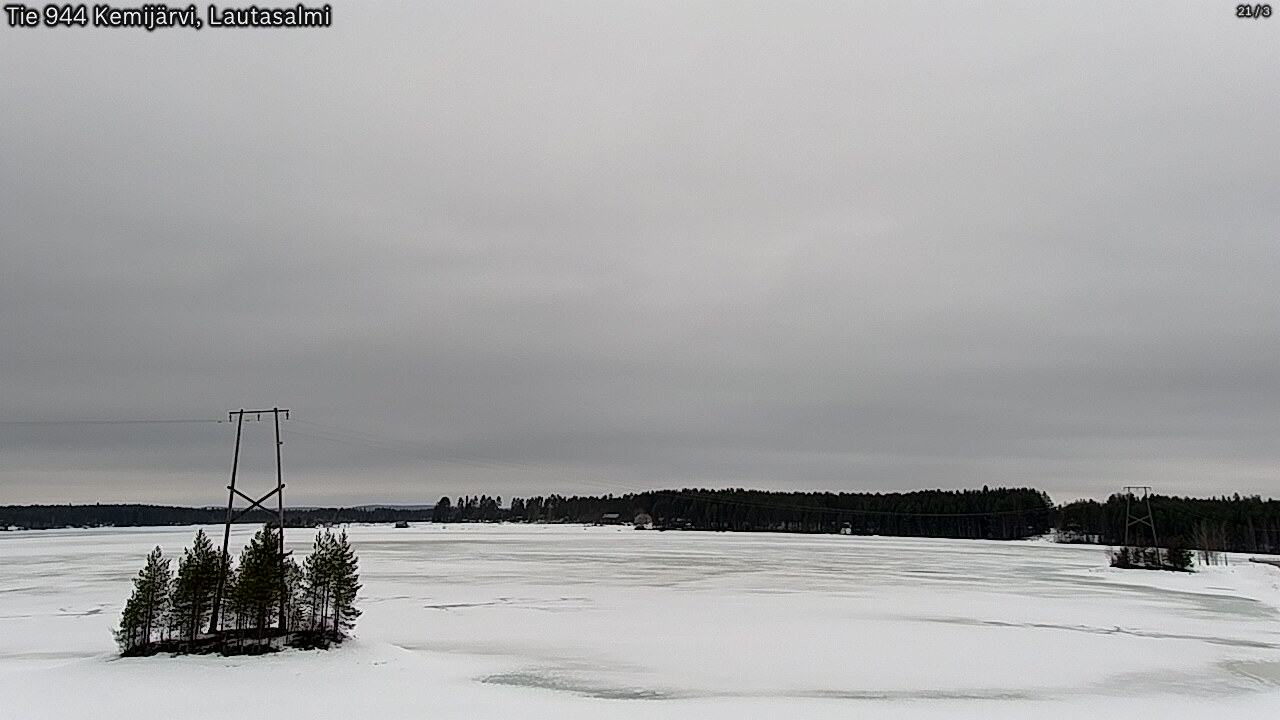 Weather Camera Image Väg 944 Kemijärvi, Lautasalmi, Kemijärvi, Lappi
