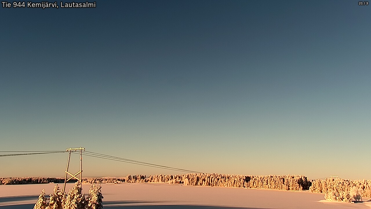 Weather Camera Image Road 944 Kemijärvi, Lautasalmi, Kemijärvi, Lappi
