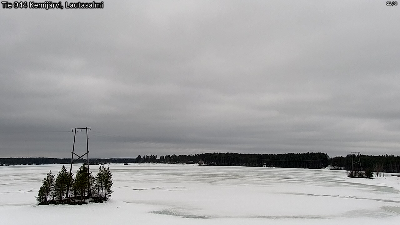 Weather Camera Image Väg 944 Kemijärvi, Lautasalmi, Kemijärvi, Lappi