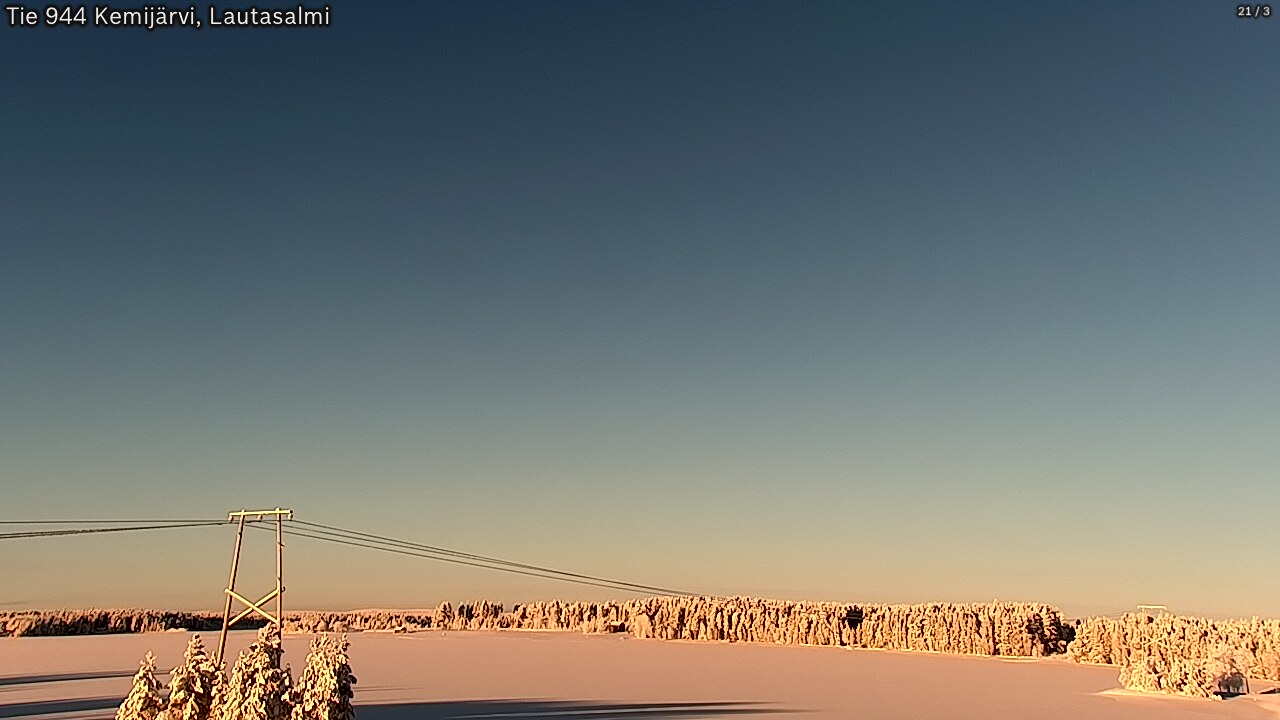 Weather Camera Image Road 944 Kemijärvi, Lautasalmi, Kemijärvi, Lappi