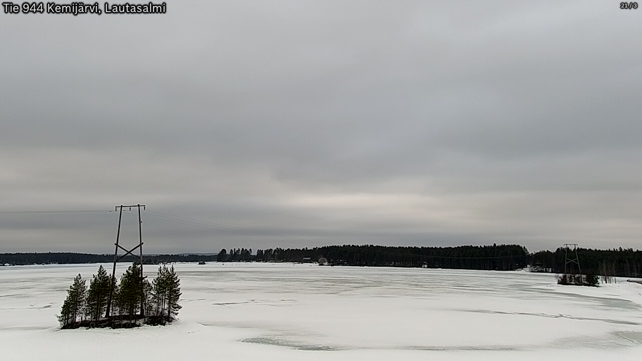 Weather Camera Image Väg 944 Kemijärvi, Lautasalmi, Kemijärvi, Lappi