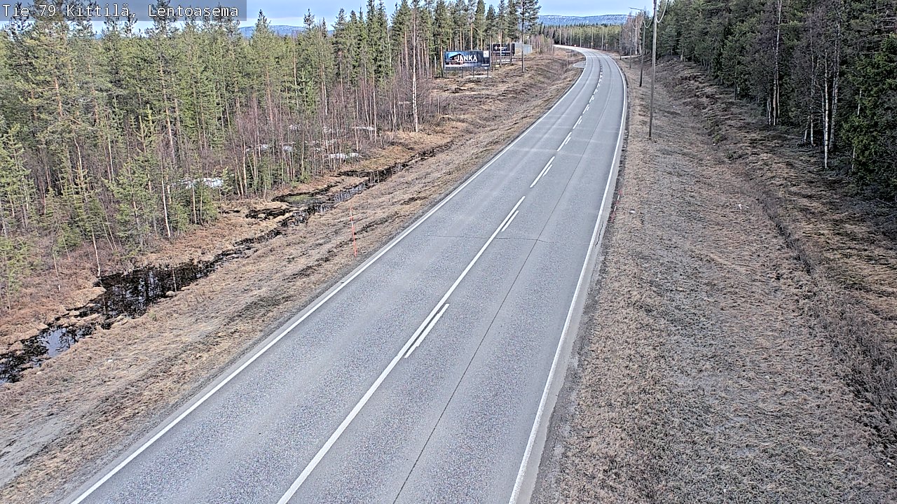 Weather Camera Image Väg 79 Kittilä, Lentoasema, Kittilä, Lappi