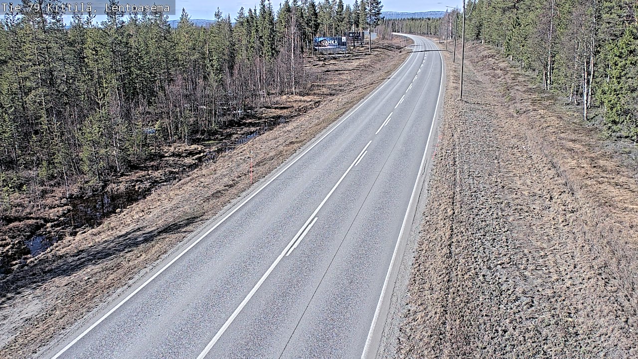 Weather Camera Image Väg 79 Kittilä, Lentoasema, Kittilä, Lappi