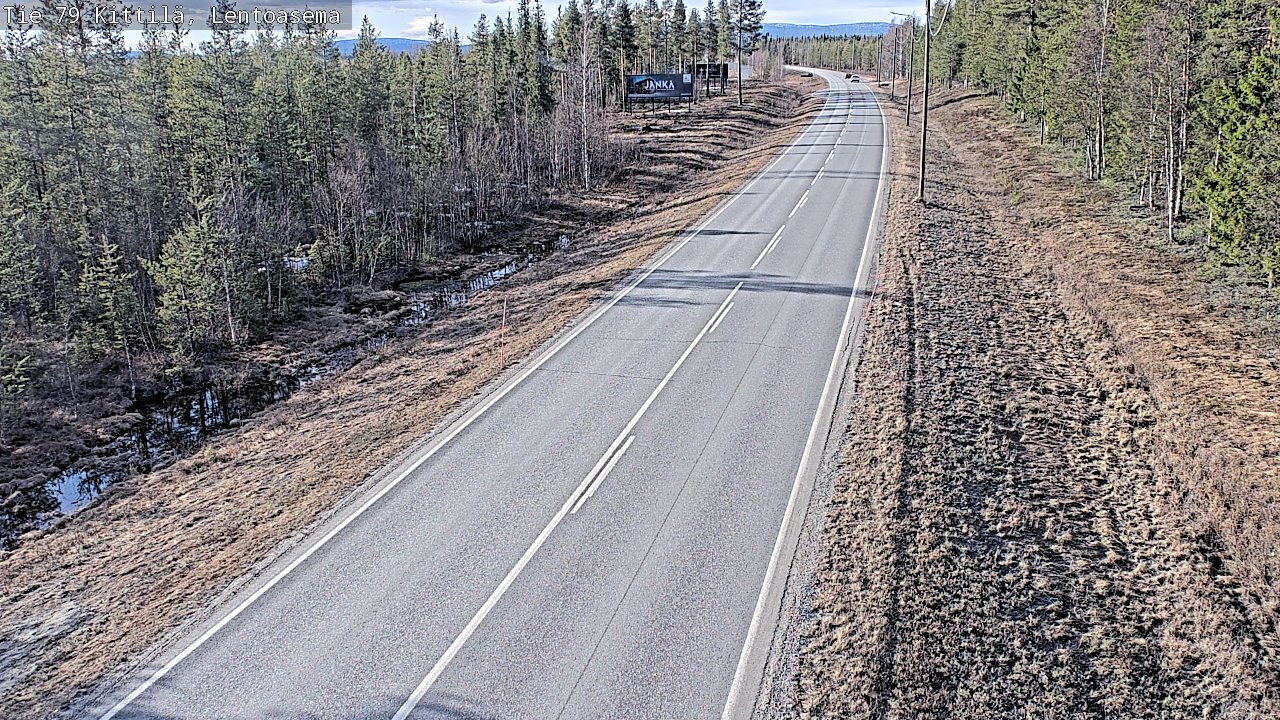 Weather Camera Image Väg 79 Kittilä, Lentoasema, Kittilä, Lappi