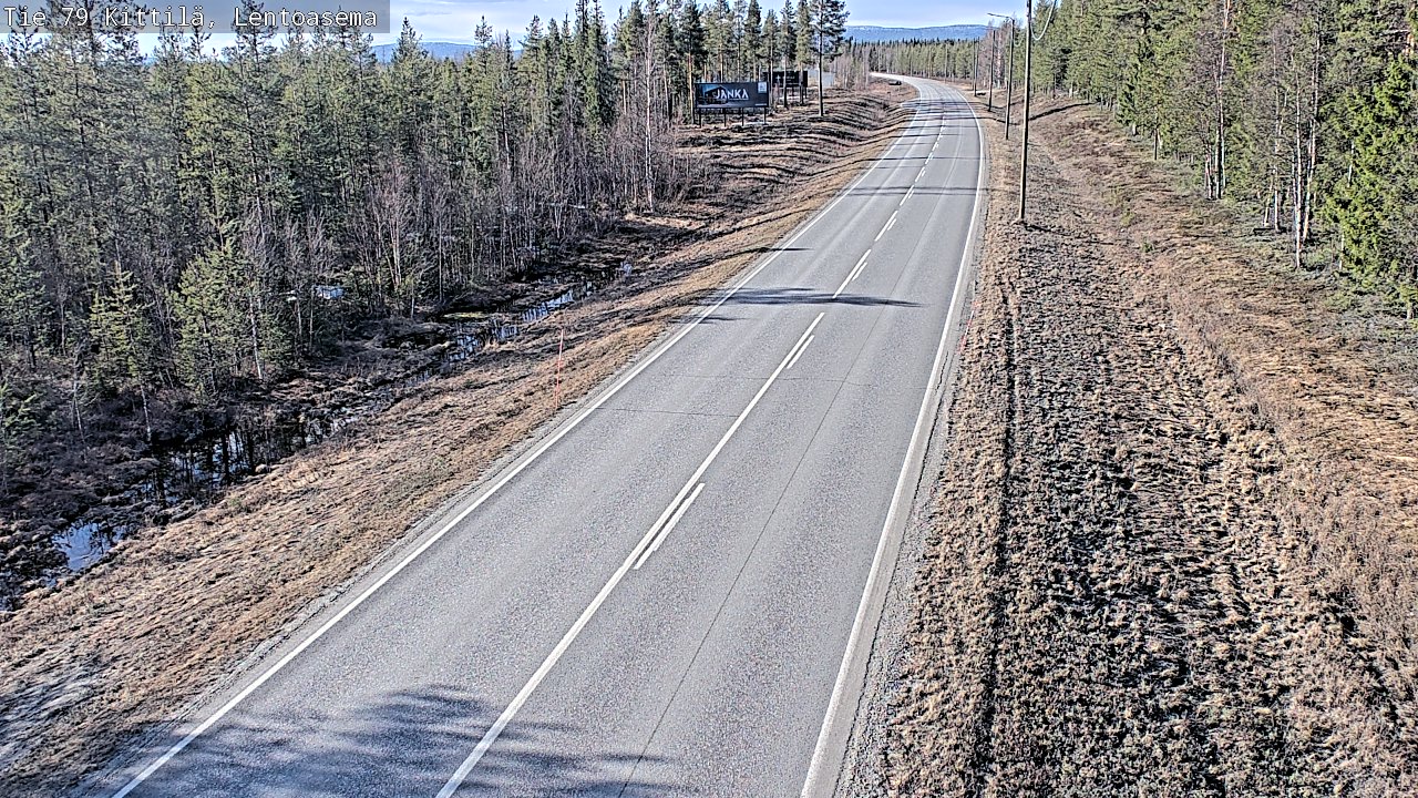 Weather Camera Image Väg 79 Kittilä, Lentoasema, Kittilä, Lappi