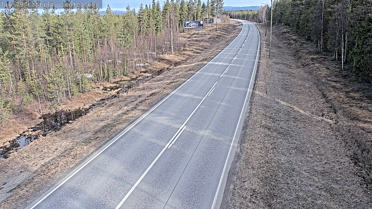 Weather Camera Image Väg 79 Kittilä, Lentoasema, Kittilä, Lappi