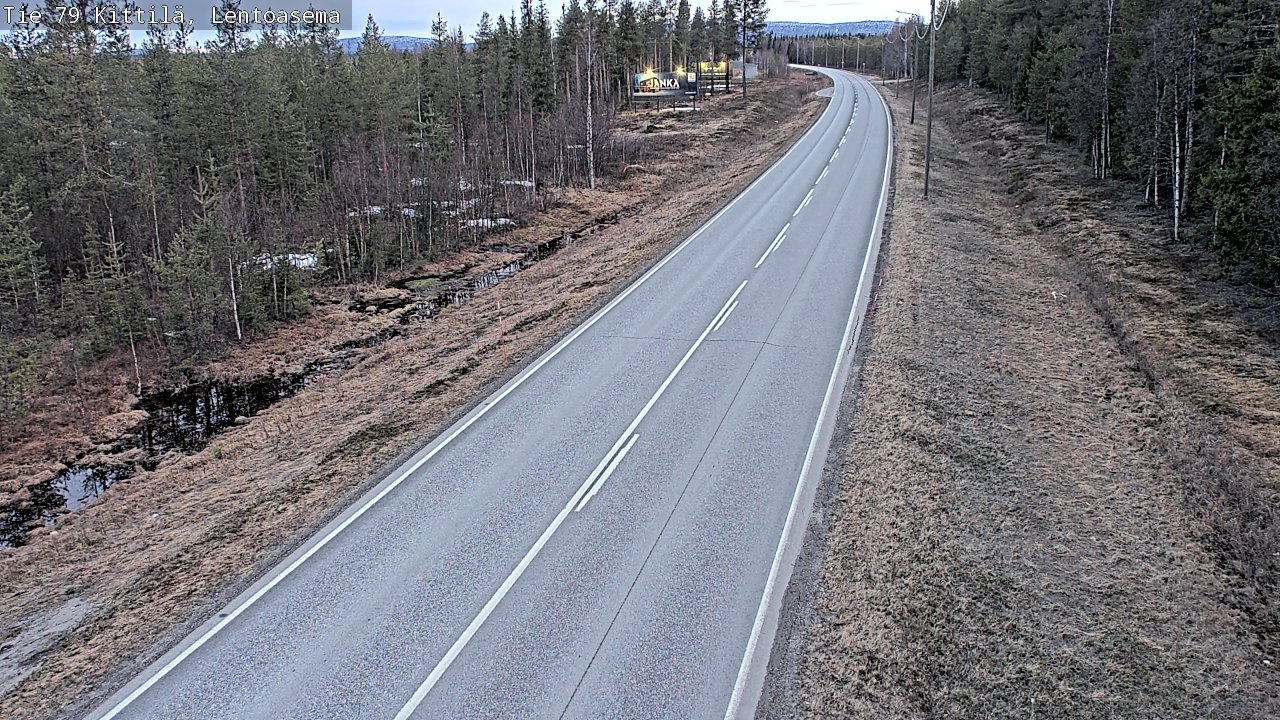 Weather Camera Image Väg 79 Kittilä, Lentoasema, Kittilä, Lappi