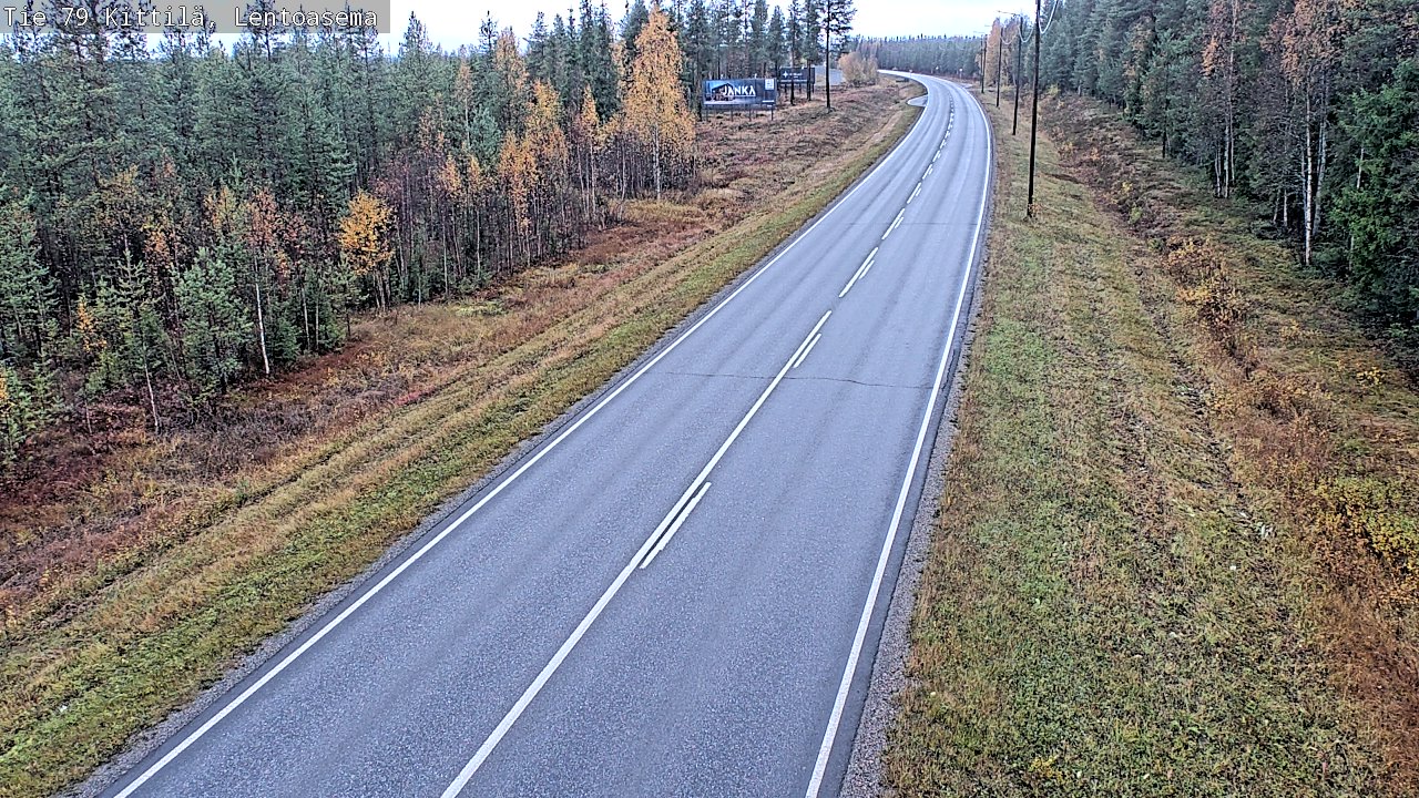 Weather Camera Image Väg 79 Kittilä, Lentoasema, Kittilä, Lappi