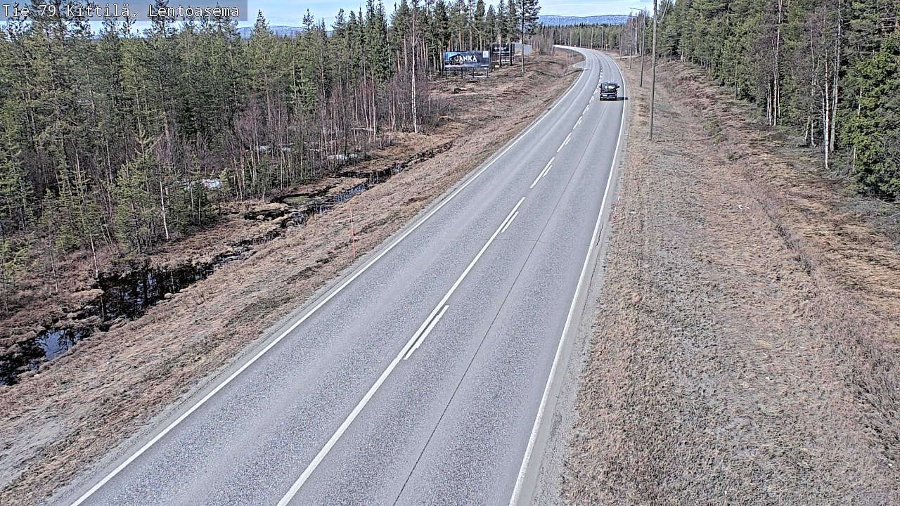 Weather Camera Image Väg 79 Kittilä, Lentoasema, Kittilä, Lappi