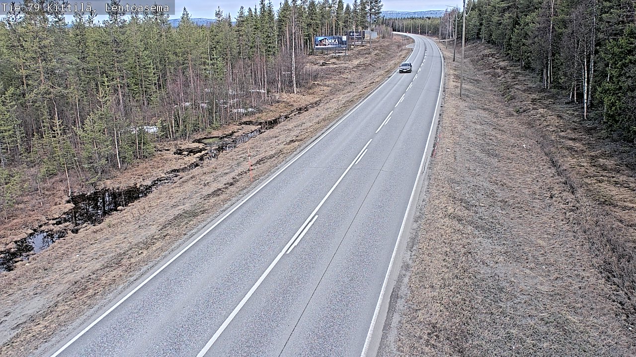 Weather Camera Image Väg 79 Kittilä, Lentoasema, Kittilä, Lappi