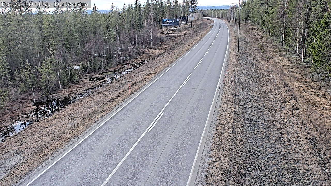 Weather Camera Image Väg 79 Kittilä, Lentoasema, Kittilä, Lappi