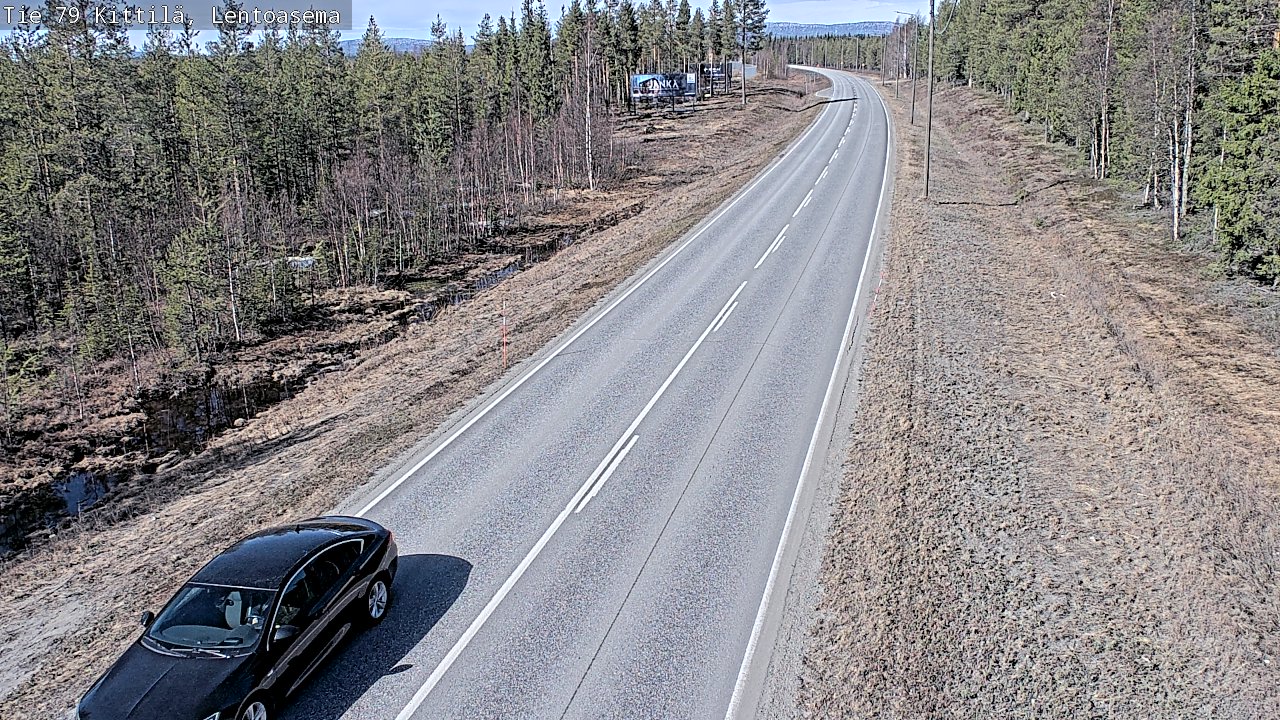 Weather Camera Image Väg 79 Kittilä, Lentoasema, Kittilä, Lappi