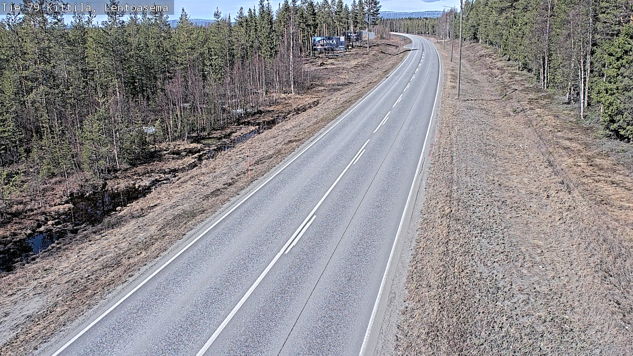 Weather Camera Image Väg 79 Kittilä, Lentoasema, Kittilä, Lappi