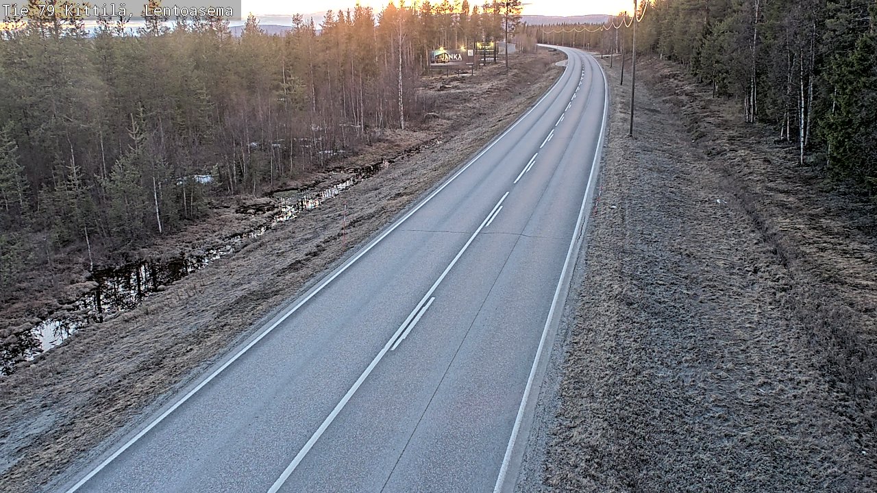 Weather Camera Image Väg 79 Kittilä, Lentoasema, Kittilä, Lappi