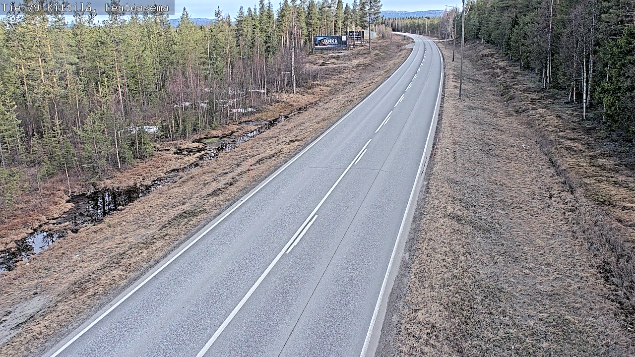 Weather Camera Image Väg 79 Kittilä, Lentoasema, Kittilä, Lappi