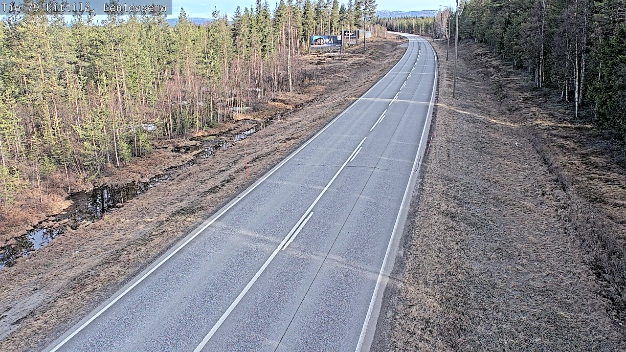 Weather Camera Image Väg 79 Kittilä, Lentoasema, Kittilä, Lappi