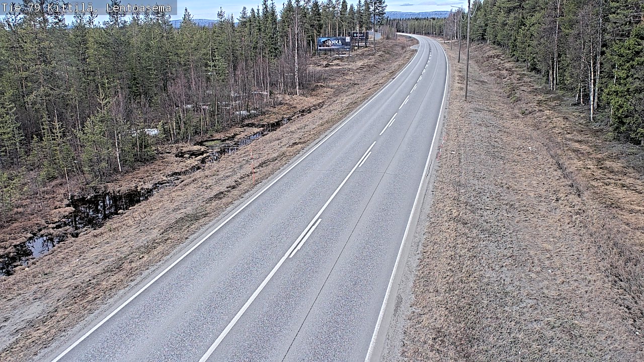 Weather Camera Image Väg 79 Kittilä, Lentoasema, Kittilä, Lappi