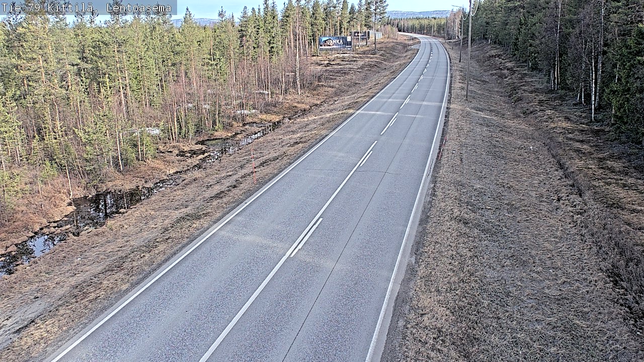 Weather Camera Image Väg 79 Kittilä, Lentoasema, Kittilä, Lappi