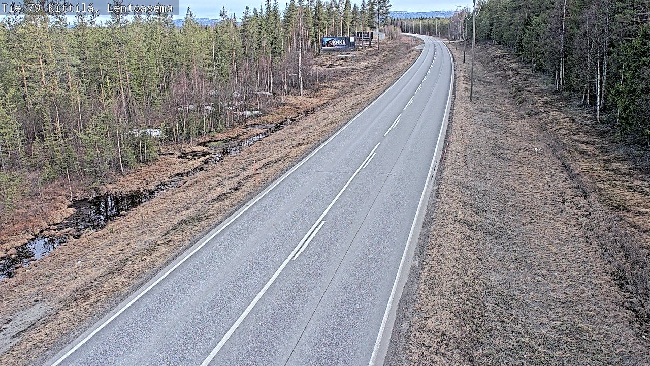 Weather Camera Image Väg 79 Kittilä, Lentoasema, Kittilä, Lappi