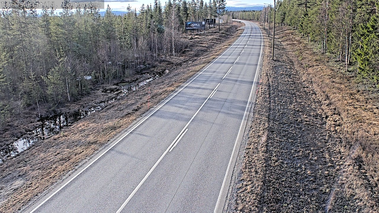 Weather Camera Image Väg 79 Kittilä, Lentoasema, Kittilä, Lappi
