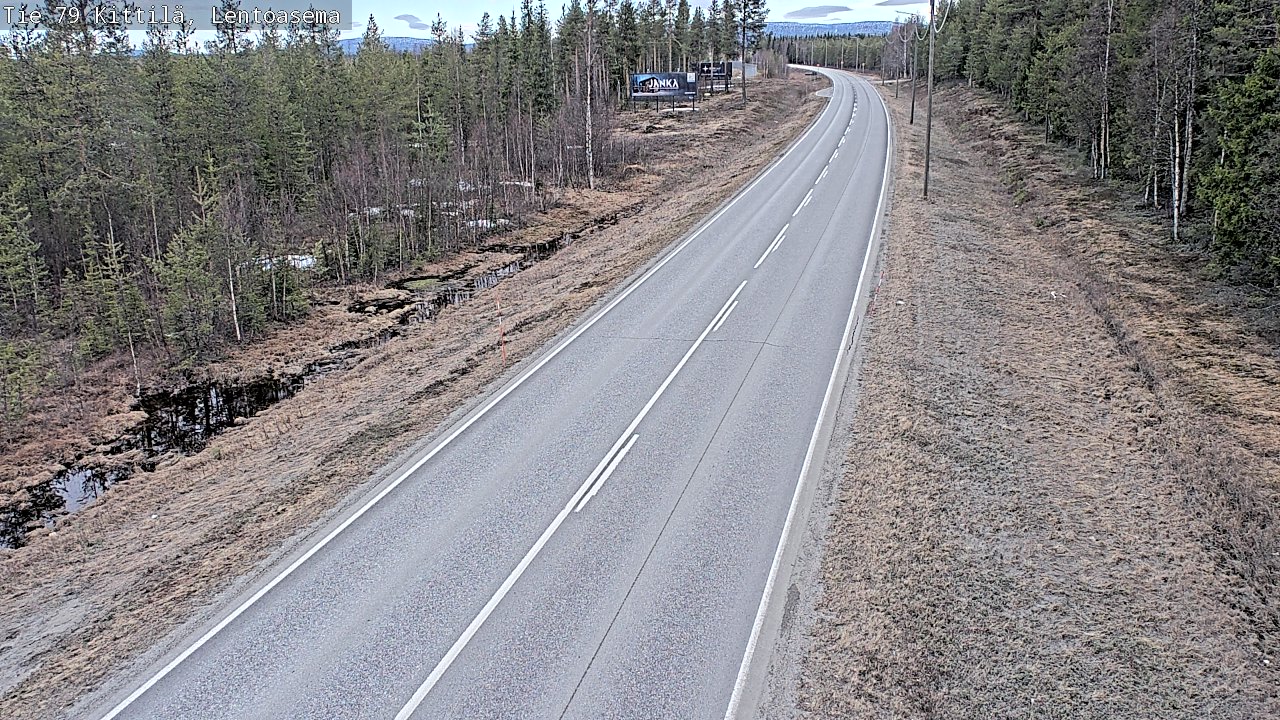 Weather Camera Image Väg 79 Kittilä, Lentoasema, Kittilä, Lappi
