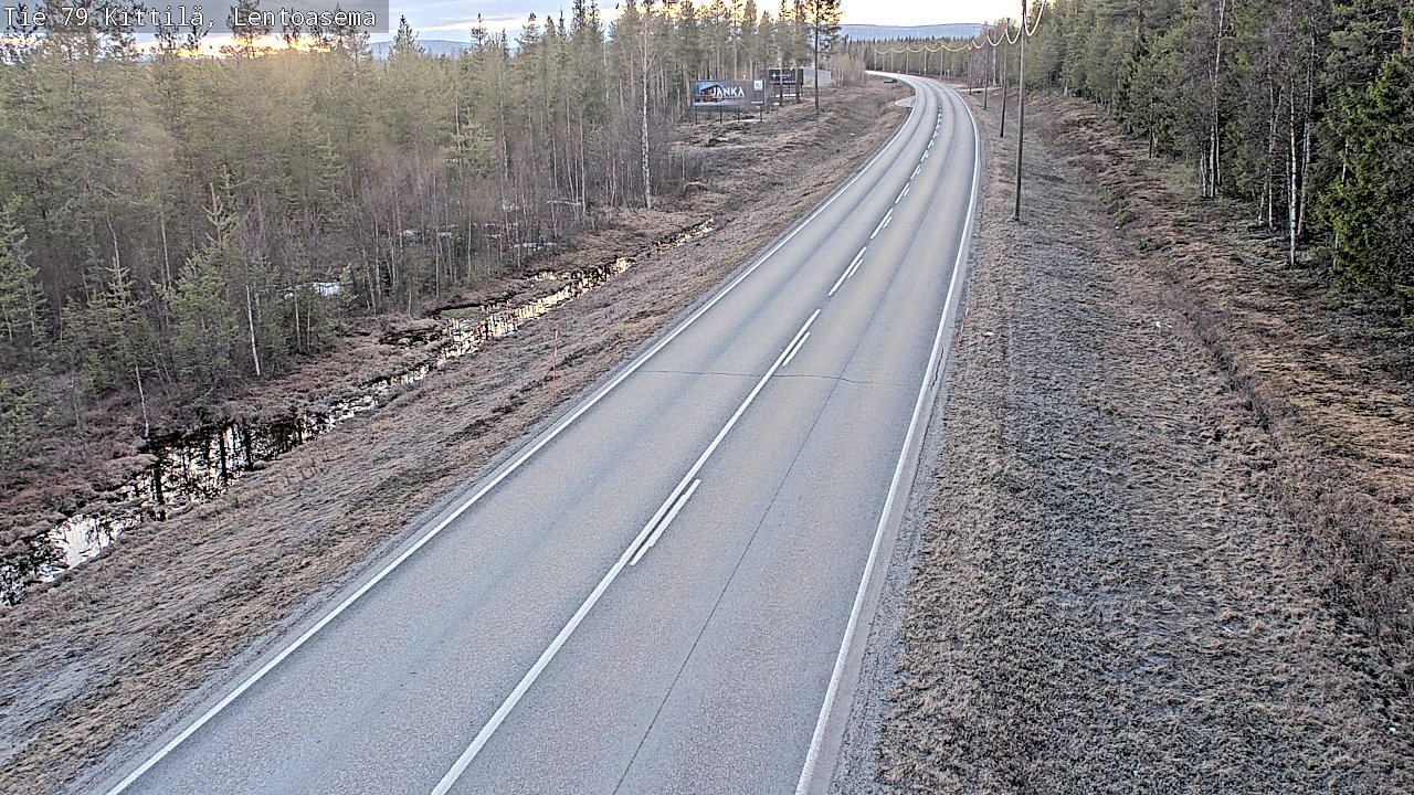 Weather Camera Image Väg 79 Kittilä, Lentoasema, Kittilä, Lappi