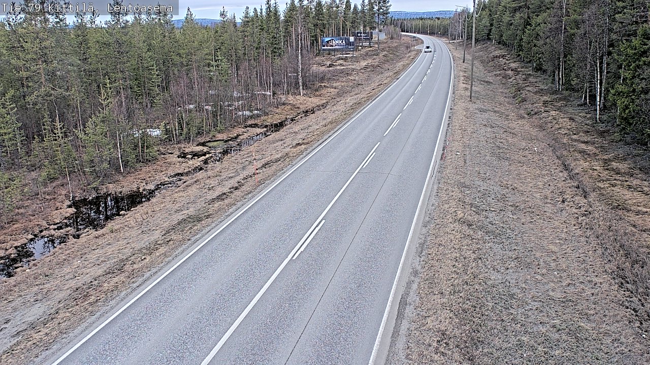 Weather Camera Image Väg 79 Kittilä, Lentoasema, Kittilä, Lappi