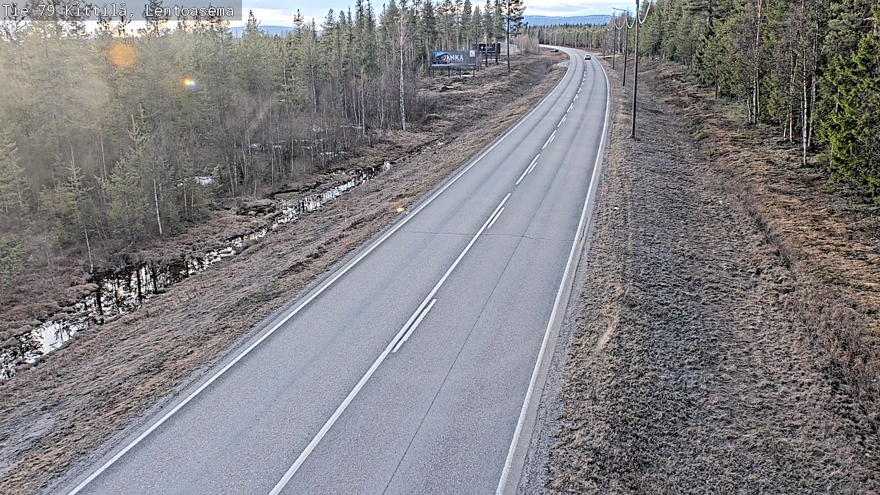 Weather Camera Image Väg 79 Kittilä, Lentoasema, Kittilä, Lappi