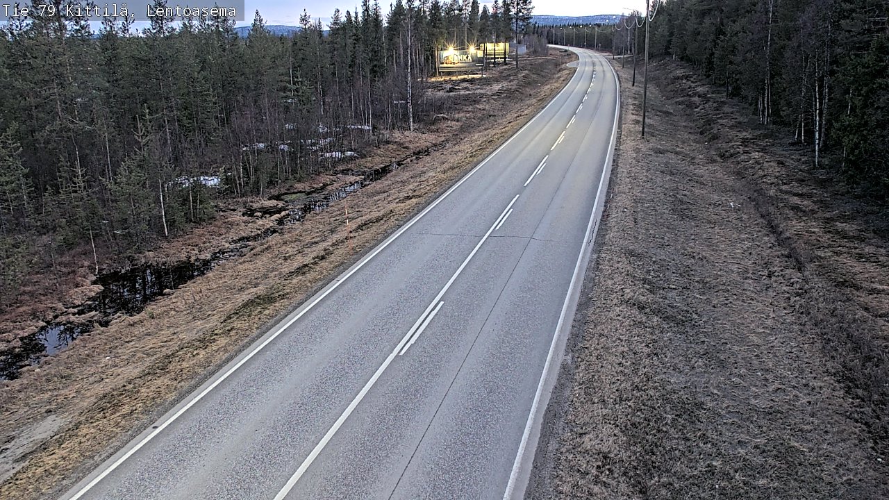 Weather Camera Image Väg 79 Kittilä, Lentoasema, Kittilä, Lappi