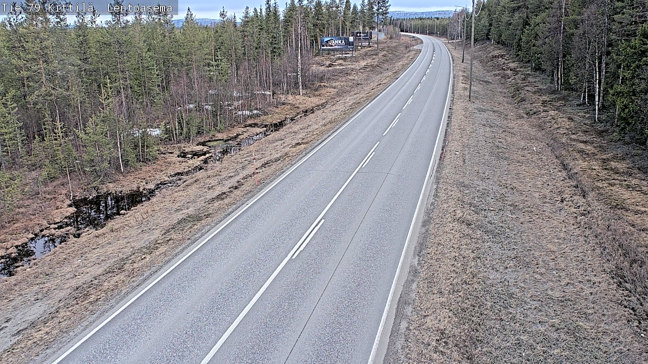 Weather Camera Image Väg 79 Kittilä, Lentoasema, Kittilä, Lappi