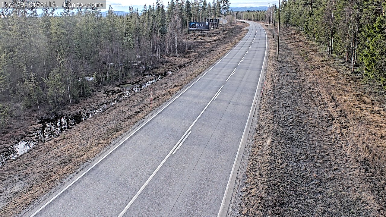 Weather Camera Image Väg 79 Kittilä, Lentoasema, Kittilä, Lappi