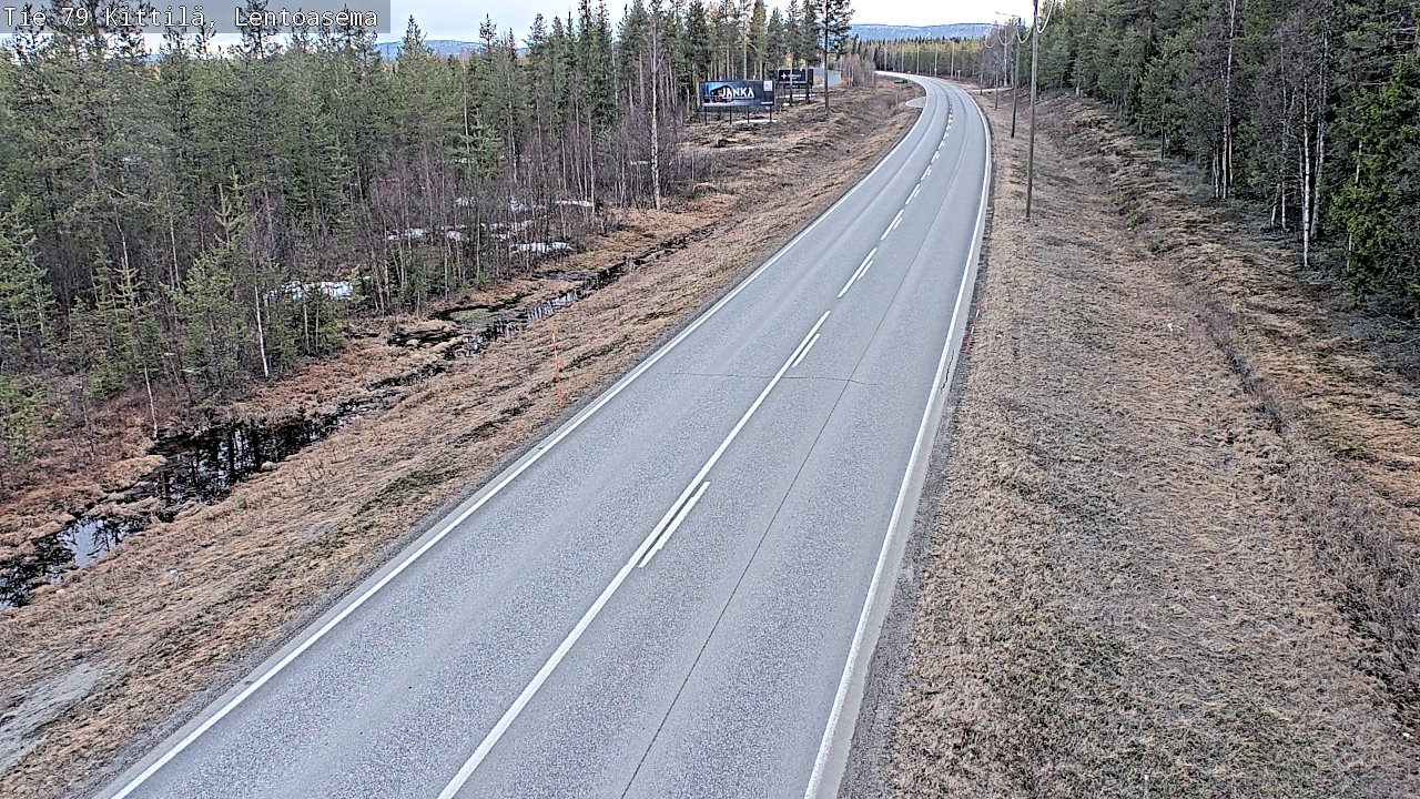 Weather Camera Image Väg 79 Kittilä, Lentoasema, Kittilä, Lappi