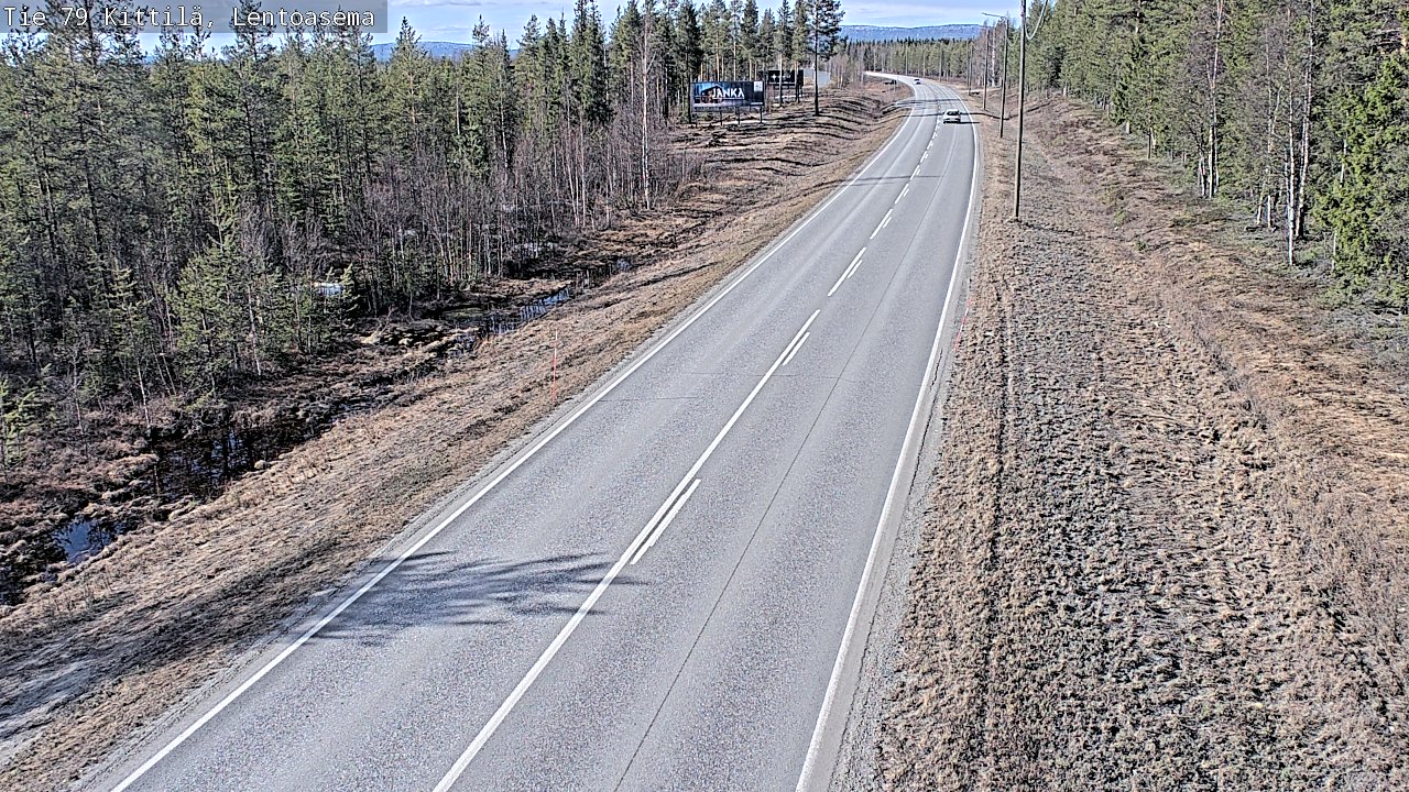 Weather Camera Image Väg 79 Kittilä, Lentoasema, Kittilä, Lappi