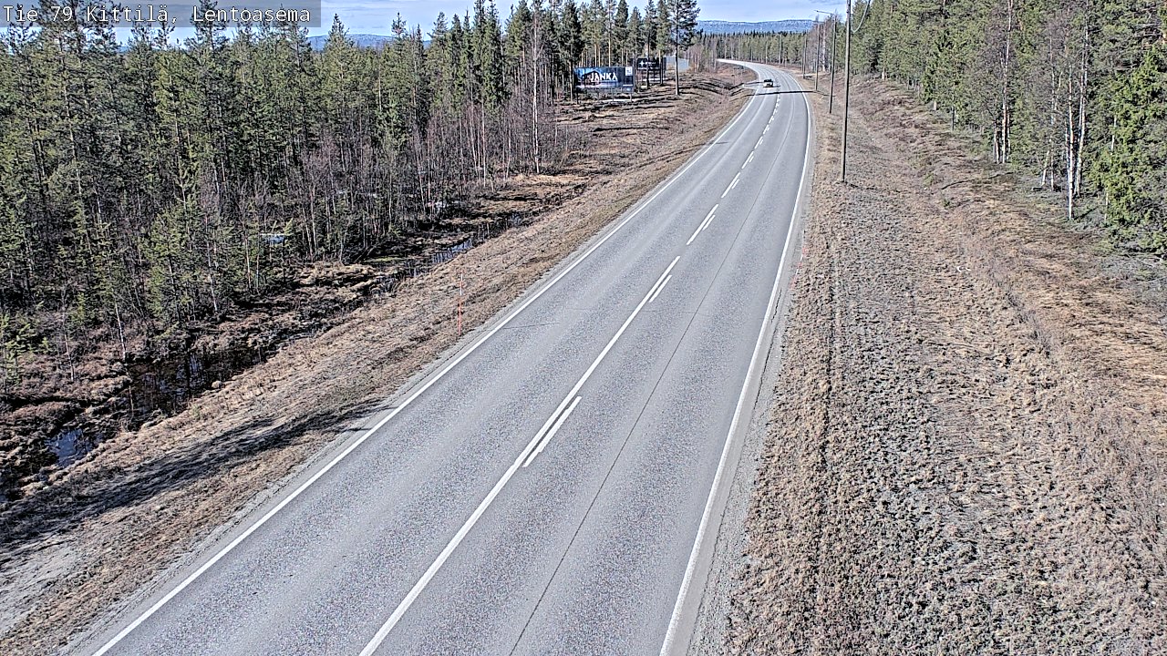 Weather Camera Image Väg 79 Kittilä, Lentoasema, Kittilä, Lappi