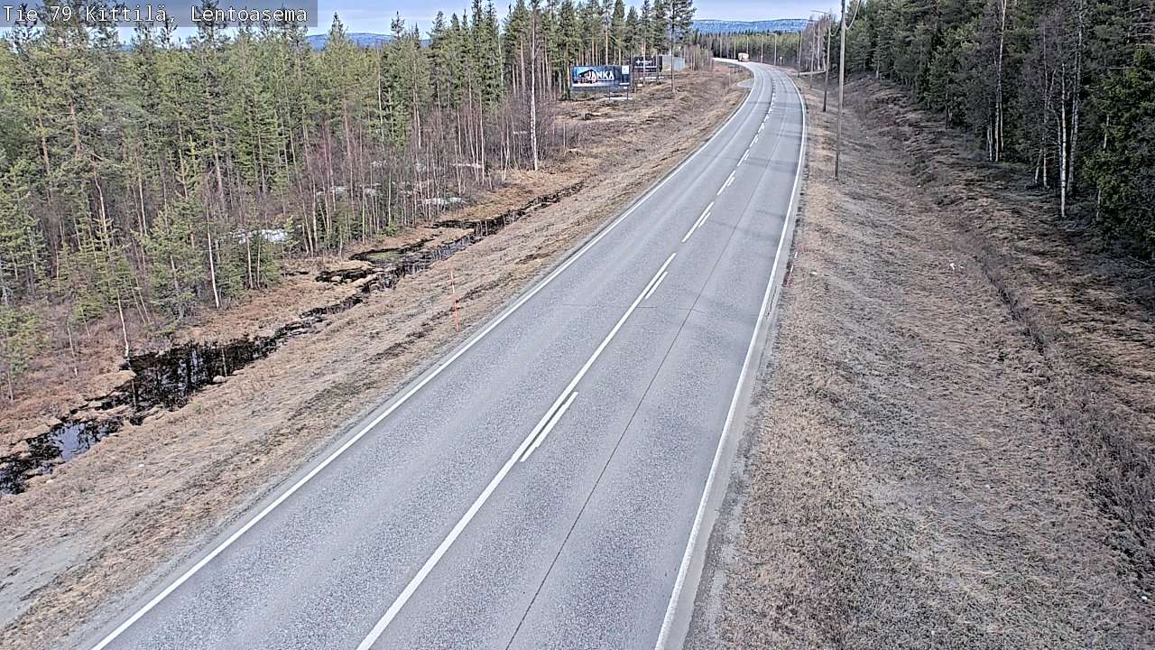 Weather Camera Image Väg 79 Kittilä, Lentoasema, Kittilä, Lappi
