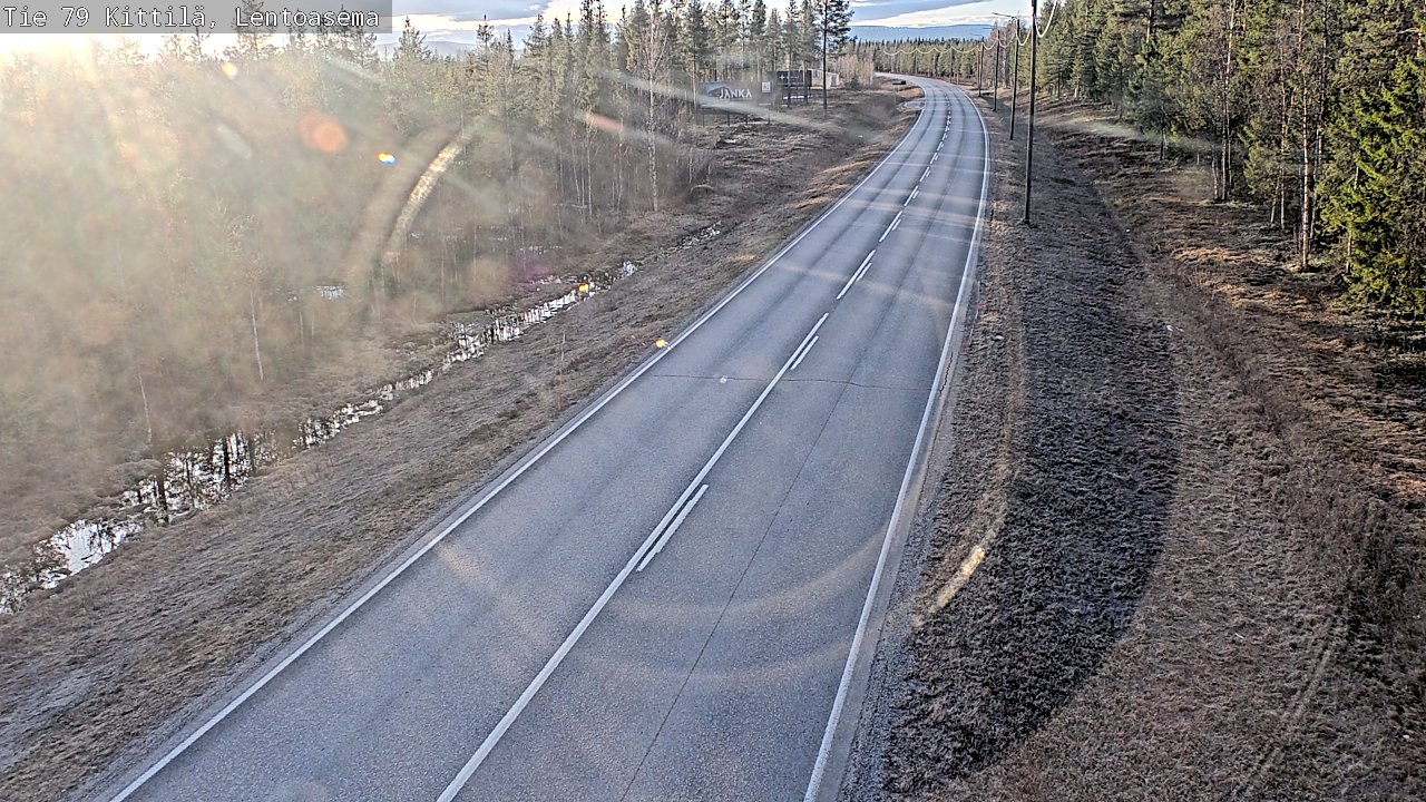 Weather Camera Image Väg 79 Kittilä, Lentoasema, Kittilä, Lappi