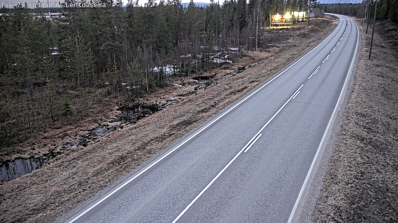 Weather Camera Image Väg 79 Kittilä, Lentoasema, Kittilä, Lappi