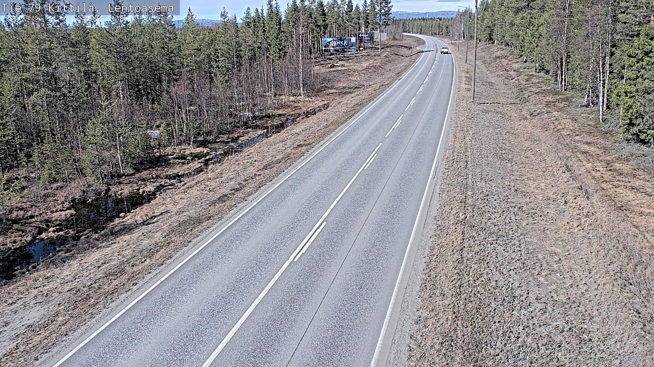 Weather Camera Image Väg 79 Kittilä, Lentoasema, Kittilä, Lappi
